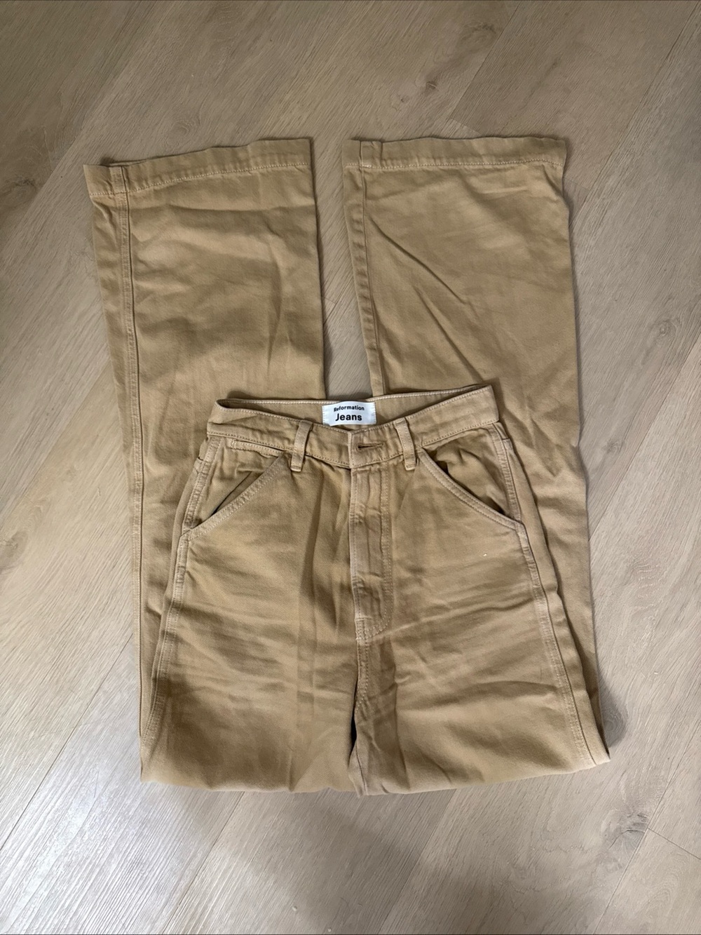 Women’s reformation khaki wide leg pant size 24 waist